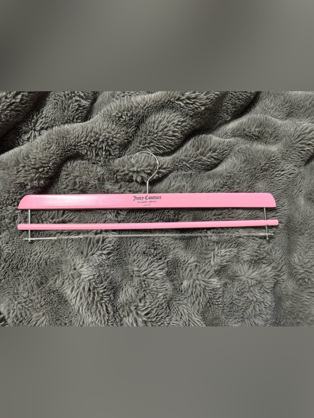 Juicy Couture Pink Wooden Skirt Hanger for blankets towels etc